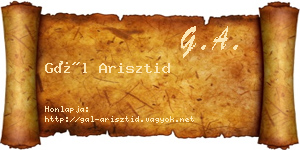 Gál Arisztid névjegykártya